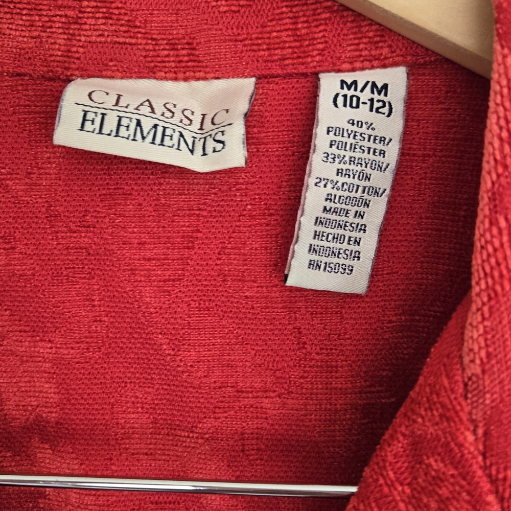 Vintage Classic Elements Red Textured Blazer - image 4